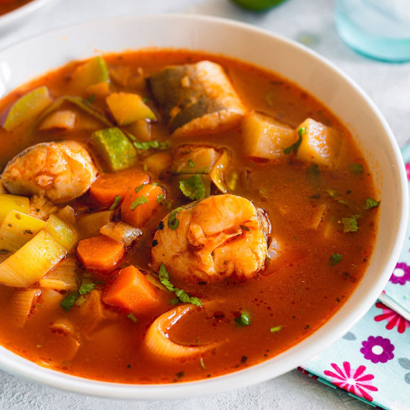 Caldo de pescado mediano